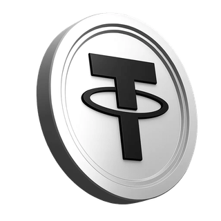 Elemento de moneda Tether USDT situado en la sección de confianza de la comunidad de trading